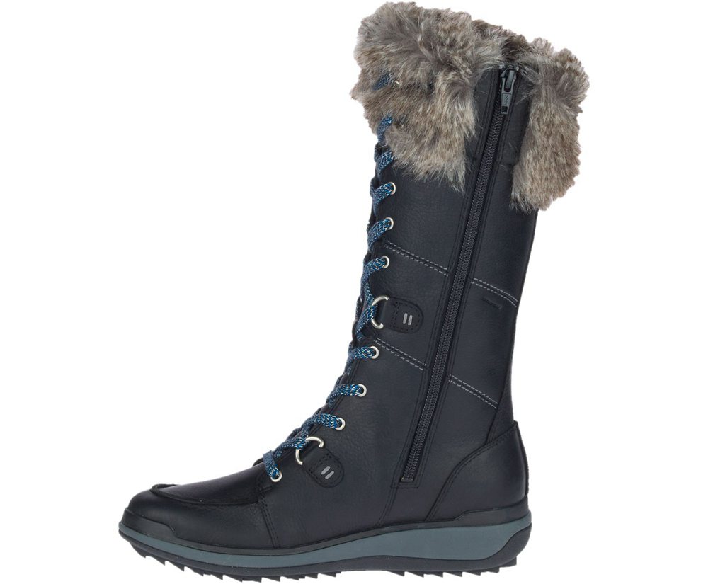 Kozaki Merrell Damskie Czarne - Snowcreek Tall Polar Waterproof - 819357-BRK